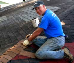 The Rev works on a hurricane raveged roof