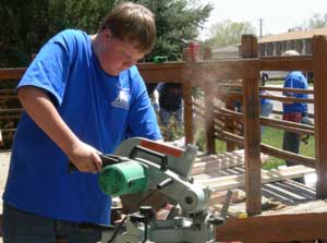 Youth participate in mision work