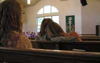 A quite moment in worship